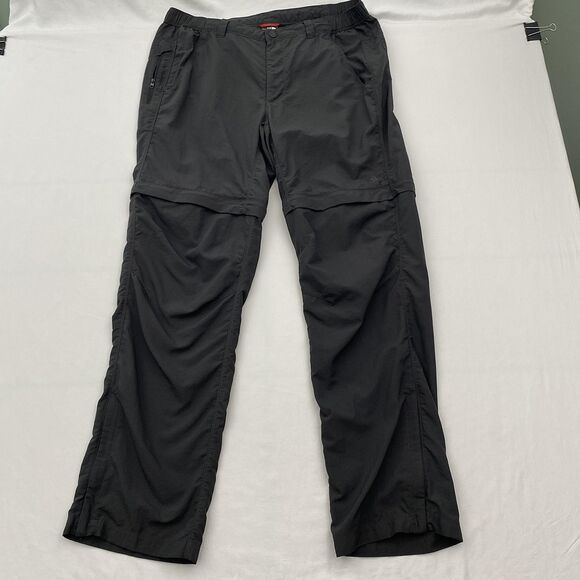 North Face Pants Mens Large Long Gray Convertible Zip Off Hiking Gorpcore - Picture 1 of 12